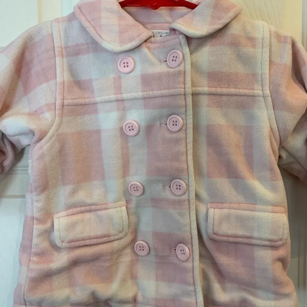 The Children’s Place Girls 12M Pink Plaid Coat